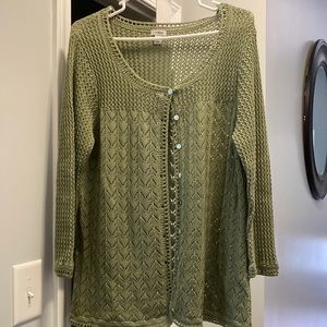Ll bean button up sweater